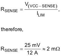 TPS24710 TPS24711 TPS24712 TPS24713 EQ_Rsense_LVSAL2.gif