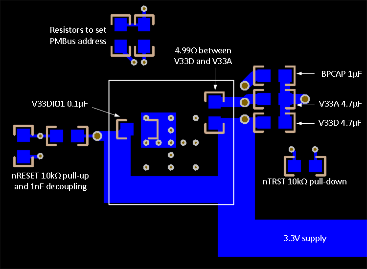 UCD90120A pcb_bottom_SLVSAN9.gif