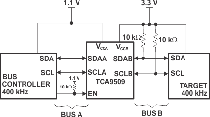 TCA9509 简化版原理图