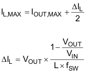 TPS62080 TPS62080A TPS62081 TPS62082 Eq_IL_peak_PWM_lvsae8.gif