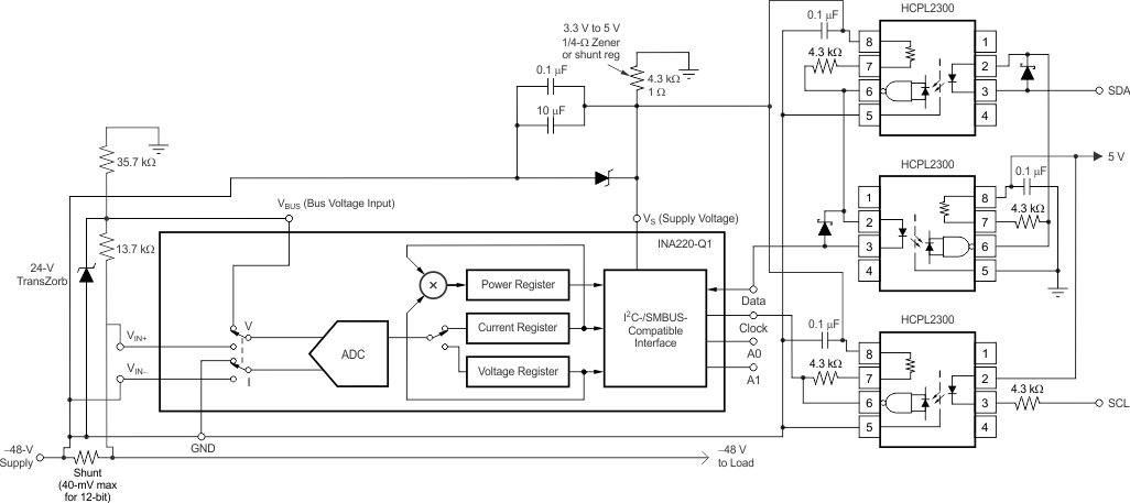 INA220-Q1 ai_48v_telecom_curr_volt_power_sense_iso_bos459.gif