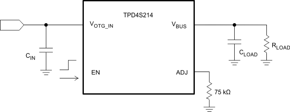 TPD4S214 Inrush_current_test_configurationt_SLVSBR1.gif