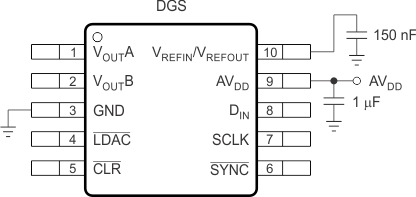 DAC7562-Q1 DAC7563-Q1 DAC8162-Q1 DAC8163-Q1 DAC8562-Q1 DAC8563-Q1 typ_conn_las719-1.gif