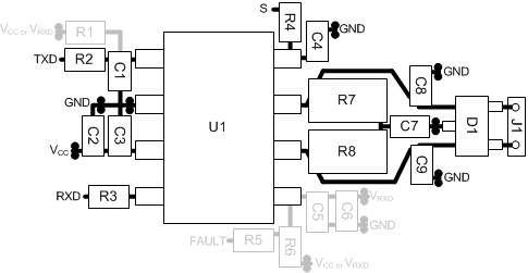 SN65HVD265 SN65HVD266 SN65HVD267 layout_sllsei3.gif