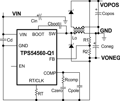 TPS54560-Q1 split_rail_slvsbz0.gif