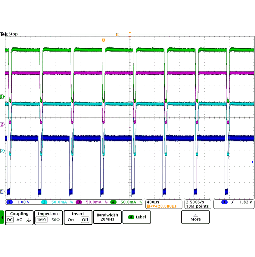 TPS92630-Q1 PWM_2kHz_90Percent_SLVSC76.gif