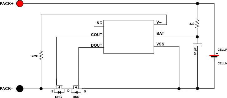 BQ2970 BQ2971 BQ2972 BQ2973 简化版原理图