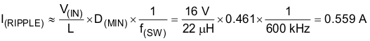 TPS92601-Q1 TPS92602-Q1 eq45_Iripple_SLUSBP5.gif