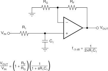 OPA316 OPA2316 OPA2316S OPA4316 ai_single_pole_lpf_bos563.gif