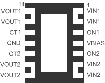 TPS22968 TPS22968N PinOut_01_RGY_Pkg_bottom_View.gif