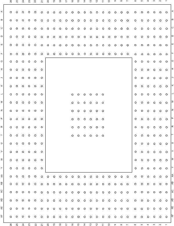 DLPC900 ZPC Package 516-Pin BGA Bottom View