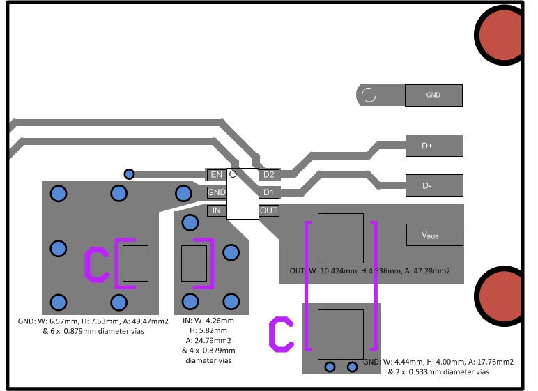 TPD3S014 TPD3S044 TPD3S0x4_Layout_with_Dimensions2.gif