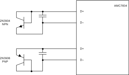 AMC7834 pnp_npn_diode_config_slas972.gif