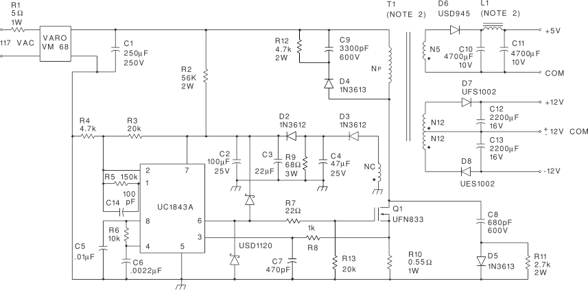 UC1842A-SP UC1844A-SP flyback_reg_lus872.gif