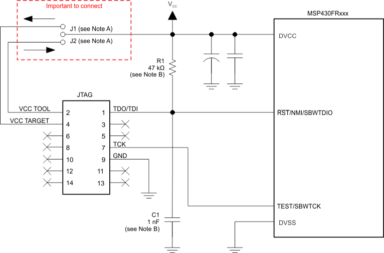 MSP430FR2633 MSP430FR2632 MSP430FR2533 MSP430FR2532 app_signal_conn_2wire_jtag.gif