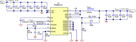 TPS56C215 Application Schematic