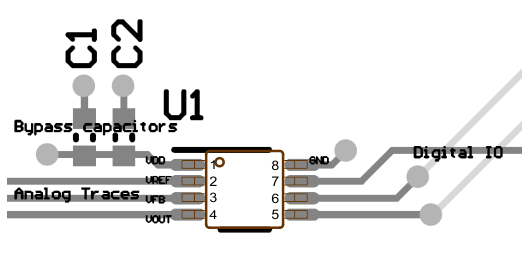 DAC8551-Q1 layout_SLASEB8.gif