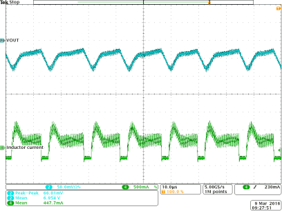 TPS63070 37_TPS63070_VOUT_Ripple_7V0_PFM_5V_0p3A.gif