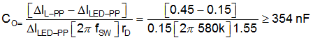 TPS92515 TPS92515-Q1 TPS92515HV TPS92515HV-Q1 CoutEq_Final_numbers.gif