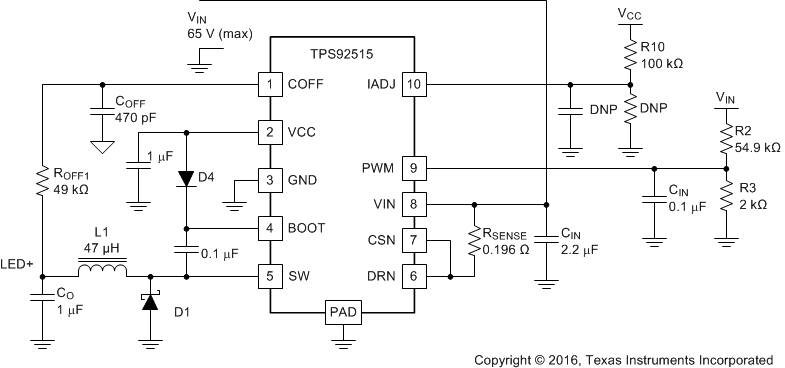 TPS92515 TPS92515-Q1 TPS92515HV TPS92515HV-Q1 TypAppSchematic_numbers.gif