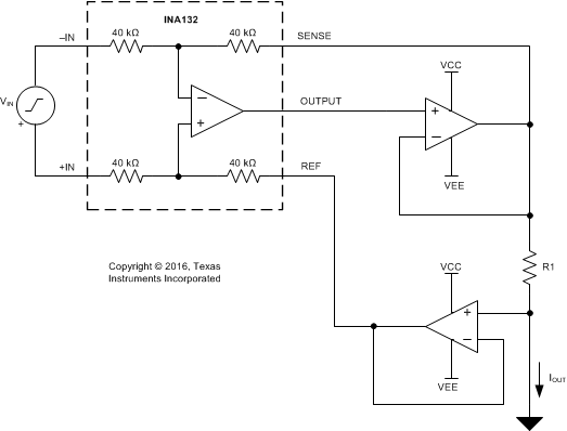 OPA2172-Q1 OPA4172-Q1 ai_bidir_Isource_OPA172Q1.gif