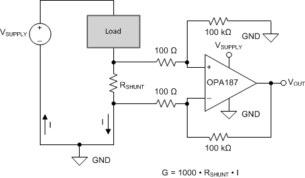 OPA187 OPA2187 OPA4187 ai_low_side_curr_mon_diff_OPAx187.gif