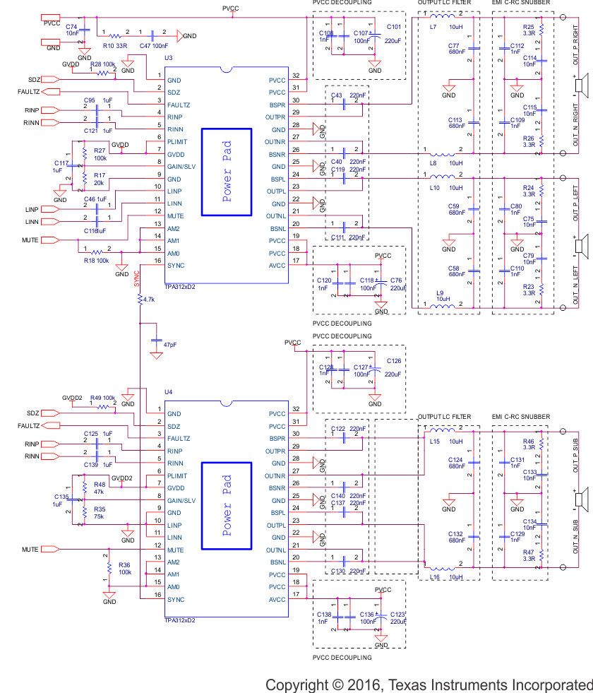 TPA3128D2 TPA3129D2 TYPICAL_APPLICATION2_los708.gif