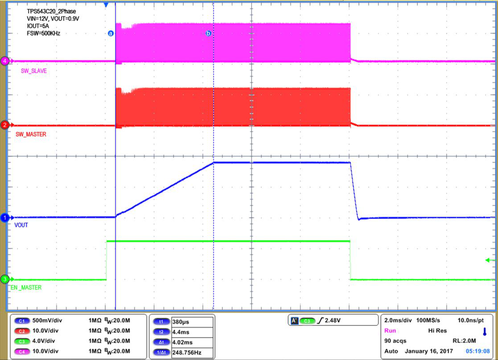 TPS543C20 Startup_and_shutdown_IOUT=5A_SLUSCD4.png