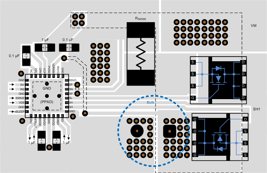 DRV8702D-Q1 DRV8703D-Q1 drv8702d-q1-layout-example.gif