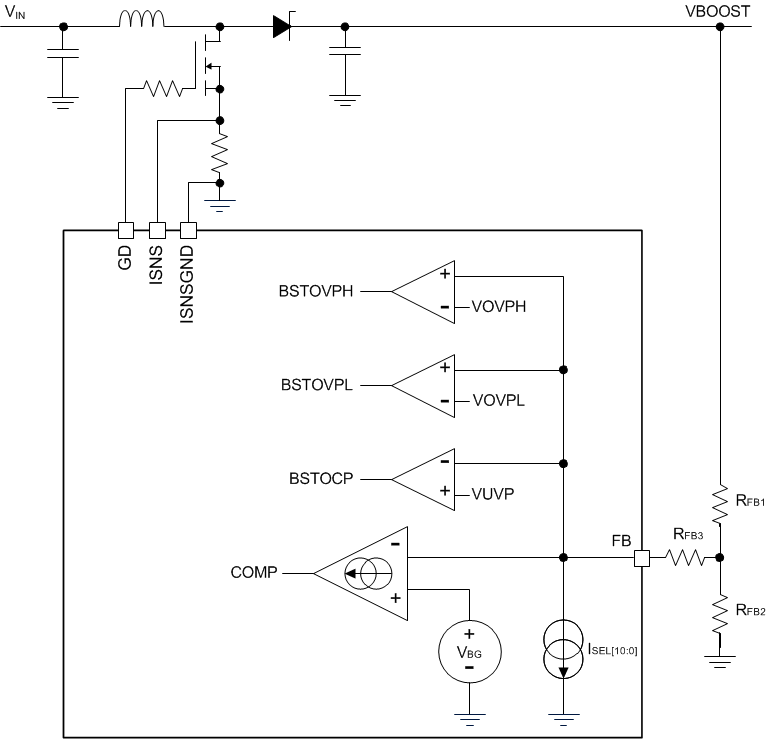 LP8863-Q1 FB3resistordivider_snvsab6.gif