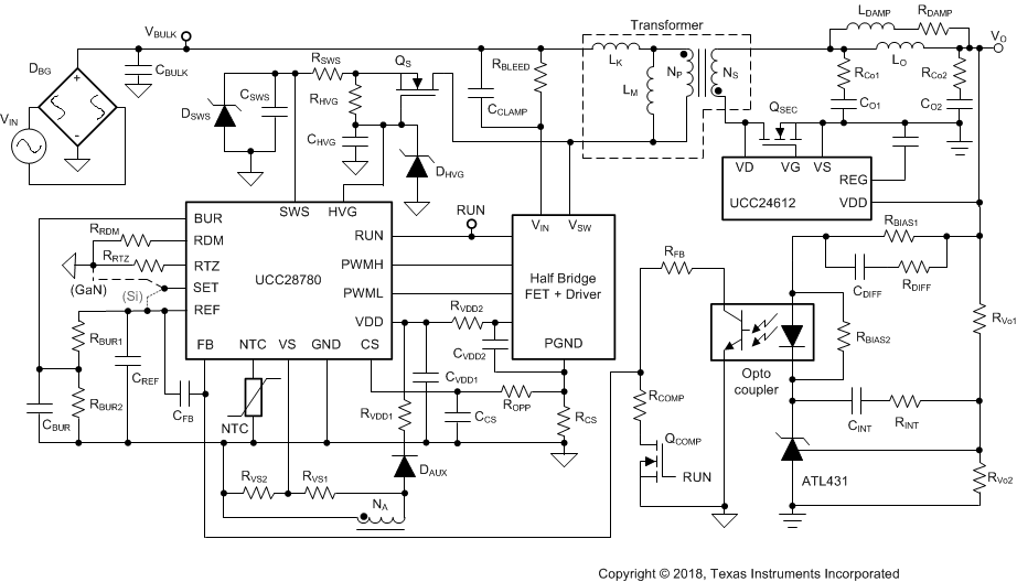 UCC28780 Typical-Application-Driving-GaN.gif