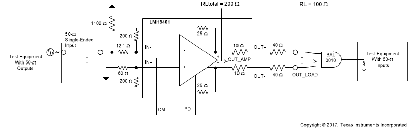 LMH5401-SP 005_SBOS849_SEC8p11_Test_Schematic_NF_HDx.gif