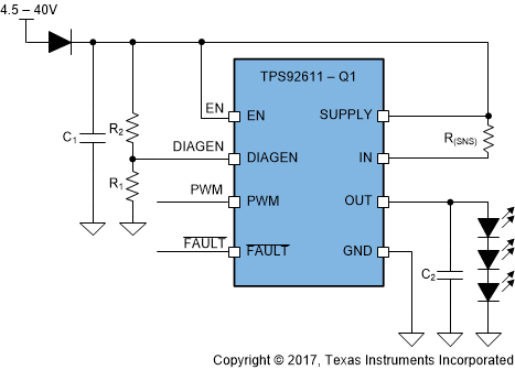 TPS92611-Q1 app-diagnostics-schematic-SLDS238.gif