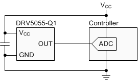 DRV5055-Q1  典型原理图