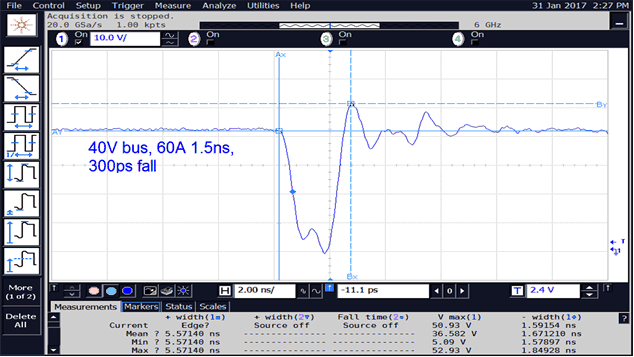 LMG1020 tida-01573-vds-1-5ns-pulse-with-40v-bus-voltage.gif