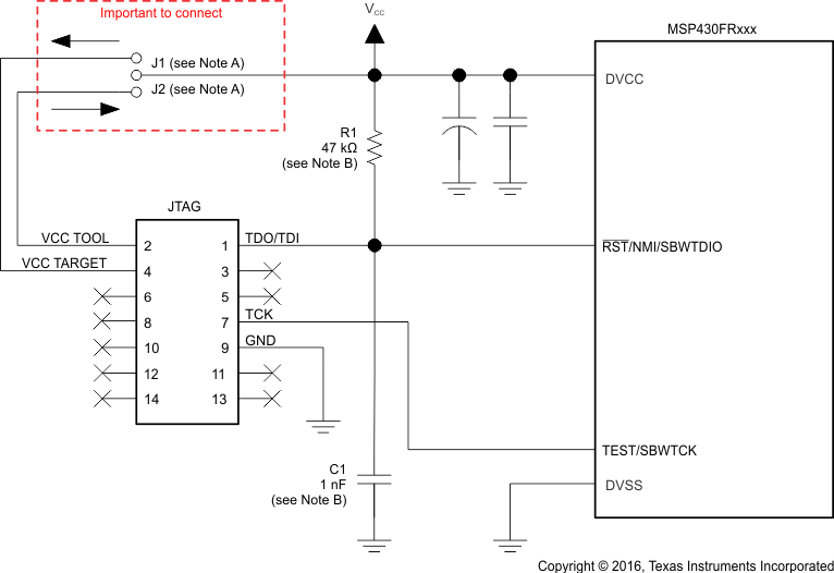 MSP430FR2355 MSP430FR2353 MSP430FR2155 MSP430FR2153 app_signal_conn_2wire_jtag.gif