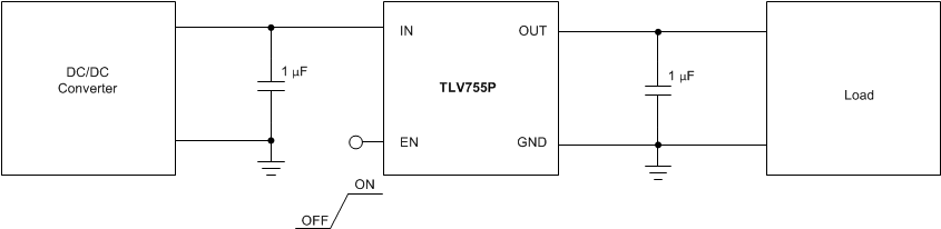 TLV755P TLV755P Typical Application