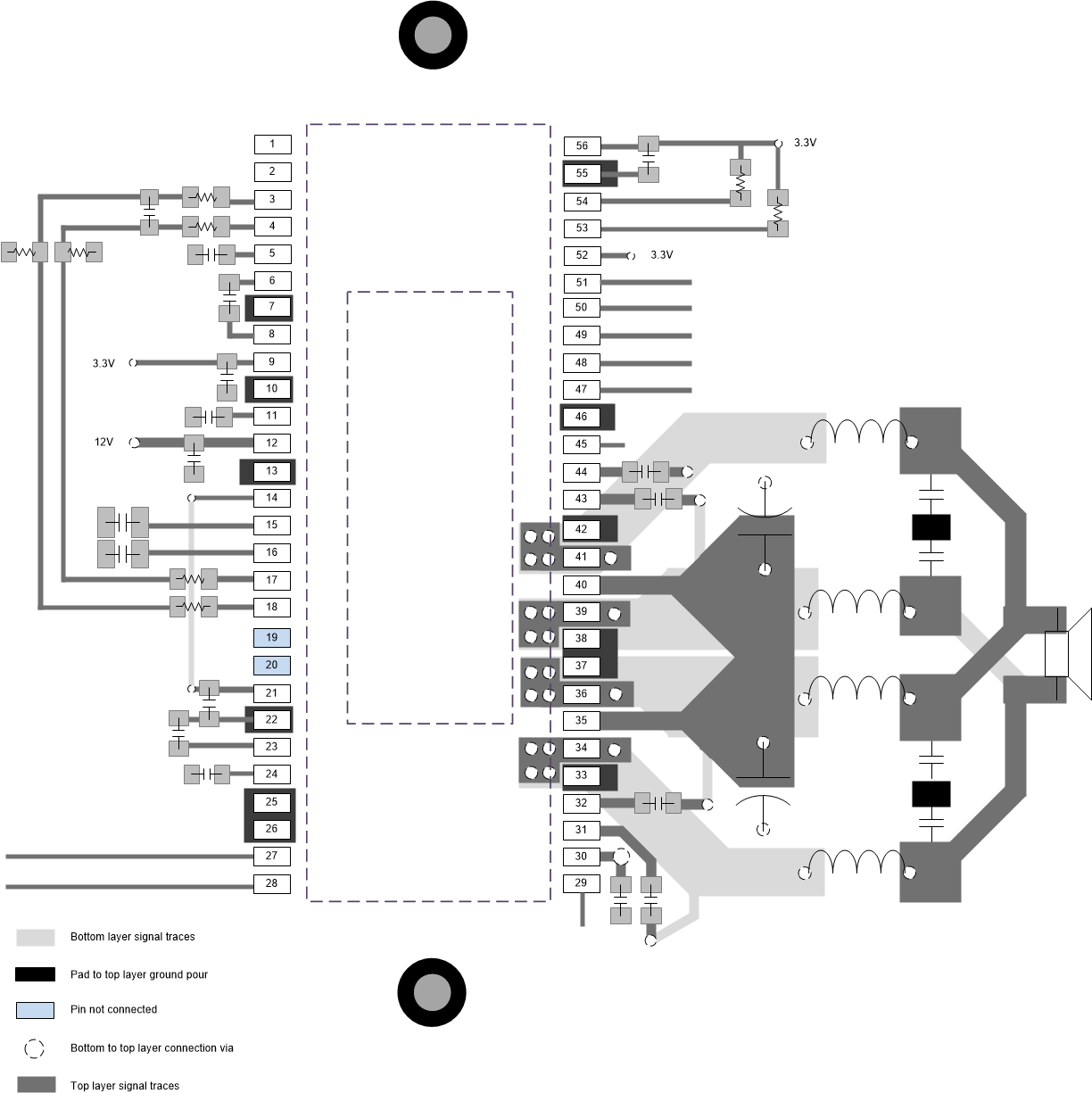 TAS3251 TAS3251_Layout_PBTL_PostFilter.gif