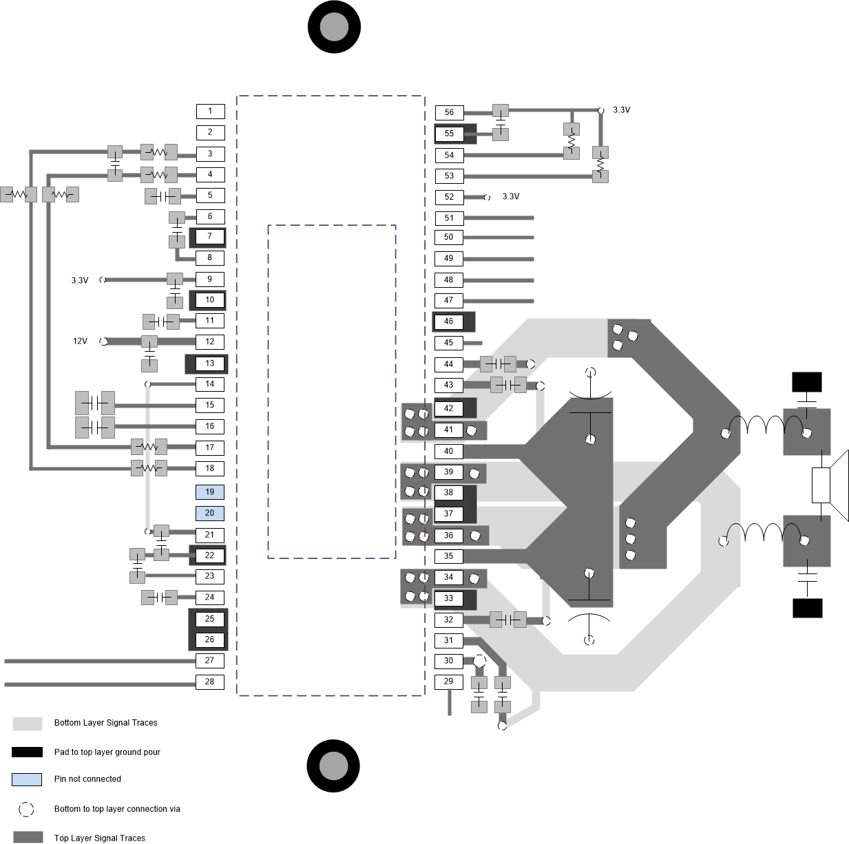 TAS3251 TAS3251_Layout_PBTL_PreFilter.gif