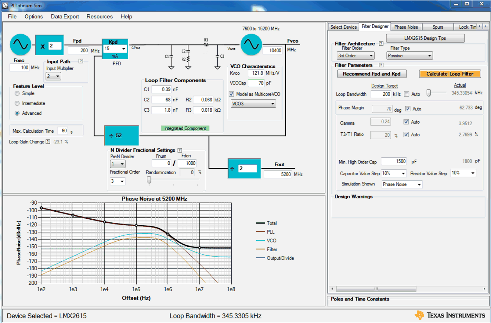 LMX2615-SP ta_PLLatinumSim.gif