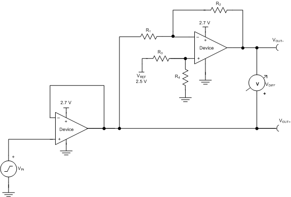 OPA348-Q1 OPA2348-Q1 OPA4348-Q1 Sch_SE2Diff_sbos465.gif