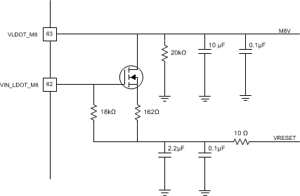 TPS99000-Q1 Negative 8V LDO Circuit