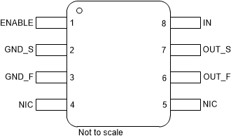 REF34-Q1 DGK 封装 8 引脚 VSSOP（顶视图）