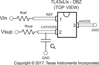 TL431LI TL432LI layout_slvsdq6.gif