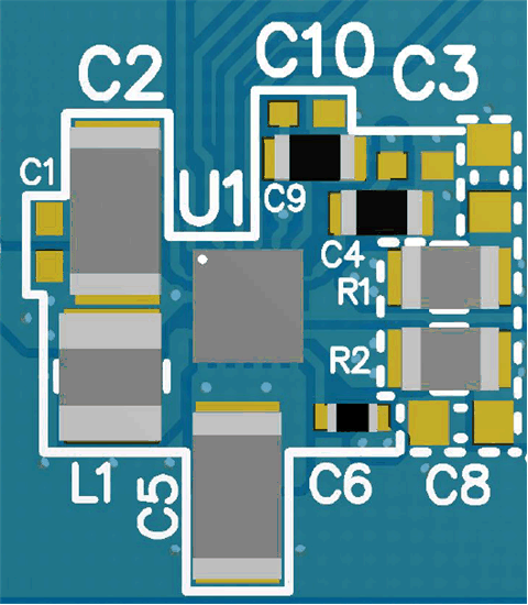 TAS2562 tas2562_layout_board.gif