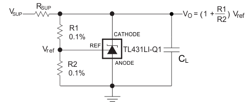 TL431LI-Q1 TL432LI-Q1 shunt_reg_app_slvsdq6.gif