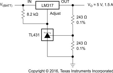 TL431-Q1 TL432-Q1 prec_5v_regualtor_SGLS302.gif