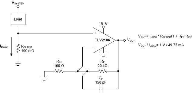 TLV2186 tlv2186-low-side-current-monitor.gif