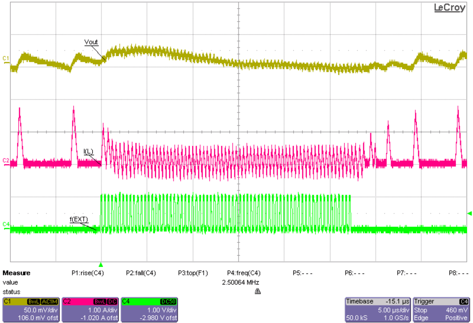 TPSM82810 TPSM82813 Applying and Removing the Synchronization Signal (PFM)