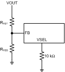 LM63615-Q1 LM63625-Q1 用于可调输出电压设置的反馈分压器